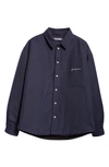 Jacquemus La Chemise Boulanger Padded Overshirt In Dark Navy