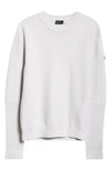 Moncler Gray Patch Sweater In Hint Of Gray