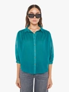 MOTHER THE BREEZE TOP TEAL IN GREEN, SIZE LARGE