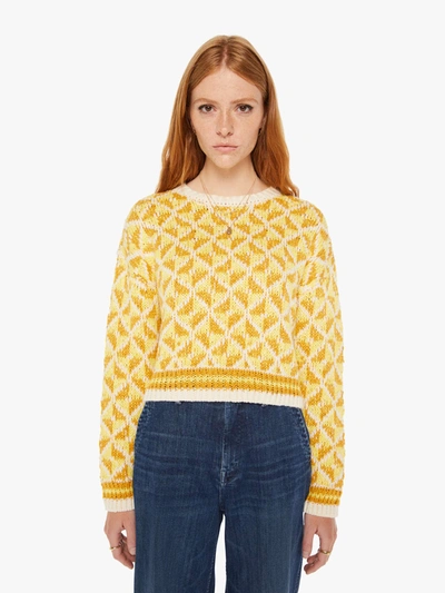 Mother The Itsy Crop Sweater In Yellow