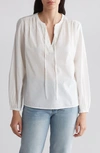 MELROSE AND MARKET MELROSE AND MARKET LONG SLEEVE TIE NECK TOP