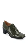 Journee Collection Sylvan Block Heel Derby Pump In Green
