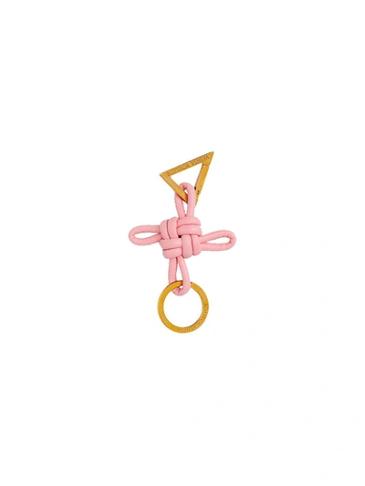 Bottega Veneta Triangle Keychain Accessories In Pink & Purple