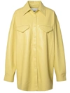 Nanushka Yellow Kaysa Vegan Leather Shirt In Yellow