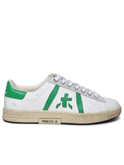 Premiata Green Russell Sneaker In White