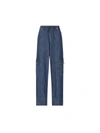 Valentino Garavani Wide-leg Cargo Jeans In Medium Blue Denim