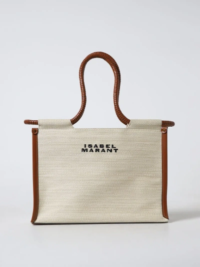 Isabel Marant Toledo Small Tote In Beige Cotton