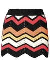 ALANUI ALANUI MULTICOLOR COTTON BLEND MINISKIRT