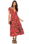 Free People All I Got Printed Maxi Dress In Red