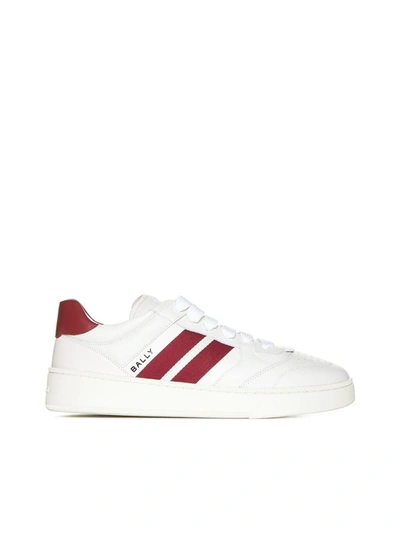 Bally Trainers In White/red