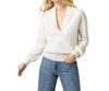 LILLA P SHAWL COLLAR PULLOVER SWEATER IN PEARL