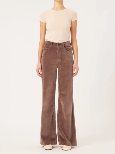 Dl1961 - Women's Hepburn Pants In Pearl Grey In Brown