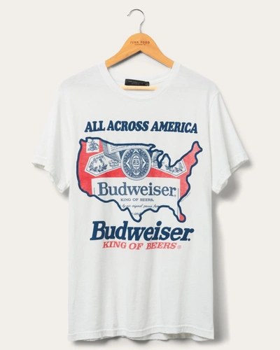 Junk Food Clothing Budweiser Flag Logo Vintage Tee In Multi