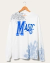Junk Food Clothing Nba Orlando Magic Tie Dye Flea Market Long Sleeve Tee In White