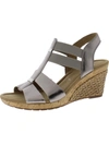 GABOR WOMENS LEATHER ESPADRILLE WEDGE SANDALS