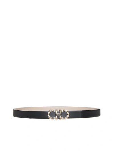 Ferragamo Belt In Nero || Mangiarotti Carrara