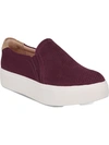 DR. SCHOLL'S SHOES KINNEY WOMENS FAUX SUEDE ROUND TOE SLIP-ON SNEAKERS