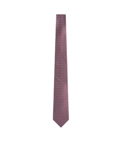 Ferragamo Tie In F.rosso/azzurro