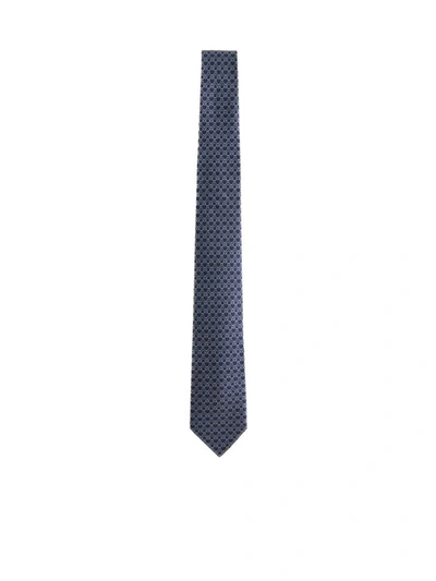 Ferragamo Tie In F.blu Scuro