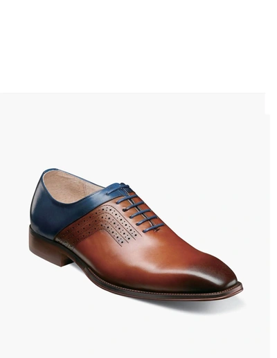 Stacy Adams Halloway Plain Toe Oxford Shoe In Cognac In Multi