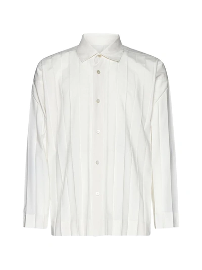 Issey Miyake Homme Plisse  Shirts In White