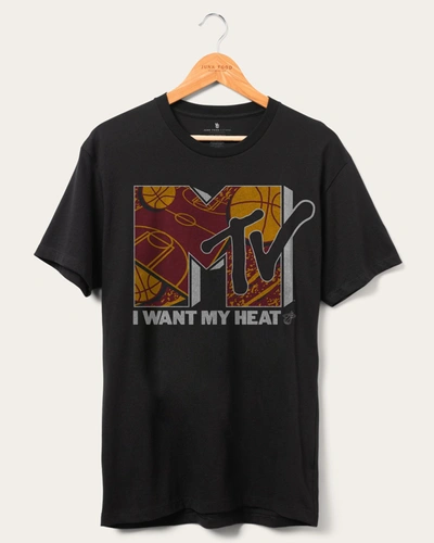 Junk Food Clothing Heat X Mtv I Want My Fan Tee In Blue