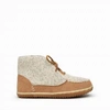 Minnetonka Torrey Faux Fur Lined Slipper Bootie In Beige