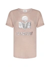 Isabel Marant Étoile T-shirt Isabel Marant Etoile Woman Color Pink In Pearl Rose/silver
