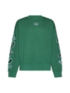 Off-white Arrow Bandana-embroidered Cotton Sweatshirt In College Green