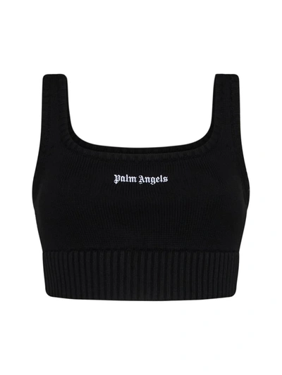 Palm Angels Top In Black Off White