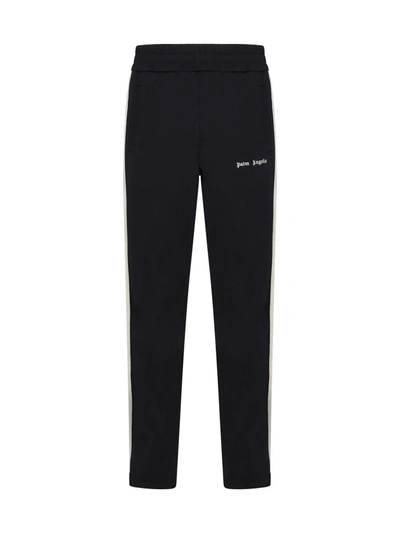 Palm Angels Trousers In Black Off White