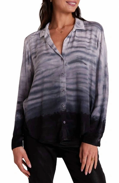 Bella Dahl Long Sleeve Clean Shirt In Foggy Horizon Dye In Black