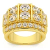 Pompeii3 7ct Men's Diamond Anniversary Ring 10k Gold Lab Grown In Silver
