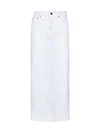 Wardrobe.nyc Straight Denim Maxi Skirt In White