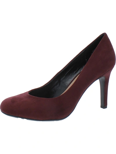 Kelly & Katie Isabella Womens Faux Suede Slip-on Pumps In Red