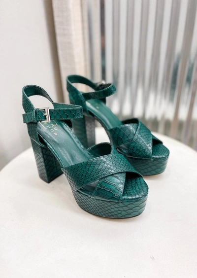 Shu Shop Eugenia Heels In Green In Blue