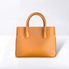 Claudio Civitico Cappuccino Satchel Purse With Silver Hardware In Brown