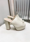 SHU SHOP EDNA HEELS IN BONE