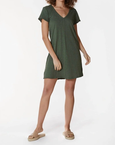 Bobi Center Seam T-shirt Dress In Garden Green