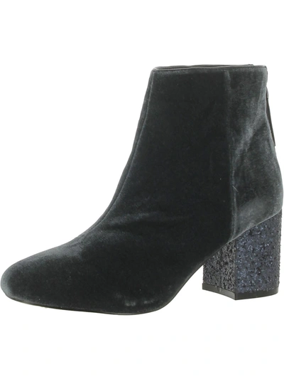 Sbicca Prismatic Womens Velour Ankle Booties In Black