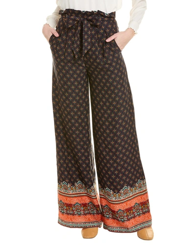 Gracia High-waist Belted Pant In Brown