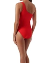 MELISSA ODABASH PALERMO RIBBED SWIMSUIT IN RED RIBBED