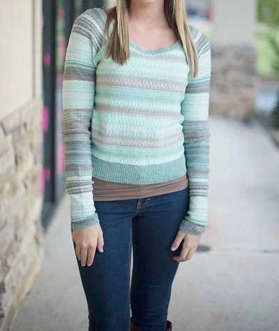 Free People Pullover Twinkle Star In Mojito In Blue