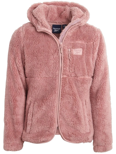 Reebok Olrb714ec Womens Fleece Logo Fleece Jacket In Pink