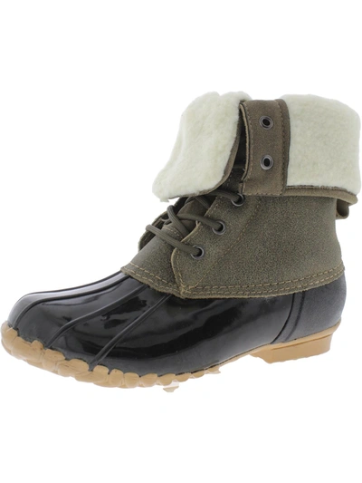 Maine Woods Adele Womens Leather Faux Fur Winter & Snow Boots In Multi