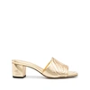 Alexander Mcqueen 55mm Leather Sandals In Gold