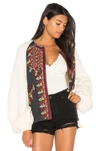 FREE PEOPLE TWO FACED EMBROIDERED JACKET,OB614827