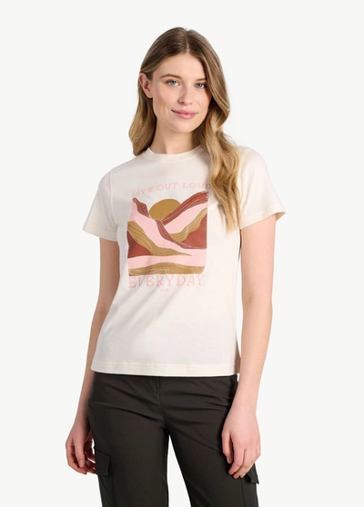 Lole Laurier Distressed T-shirt In Cream