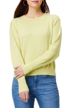 Nic + Zoe Femme Extended Cuff Long Sleeve Cotton Blend Sweater In Citrus