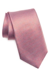 David Donahue Neat Silk Tie In Red